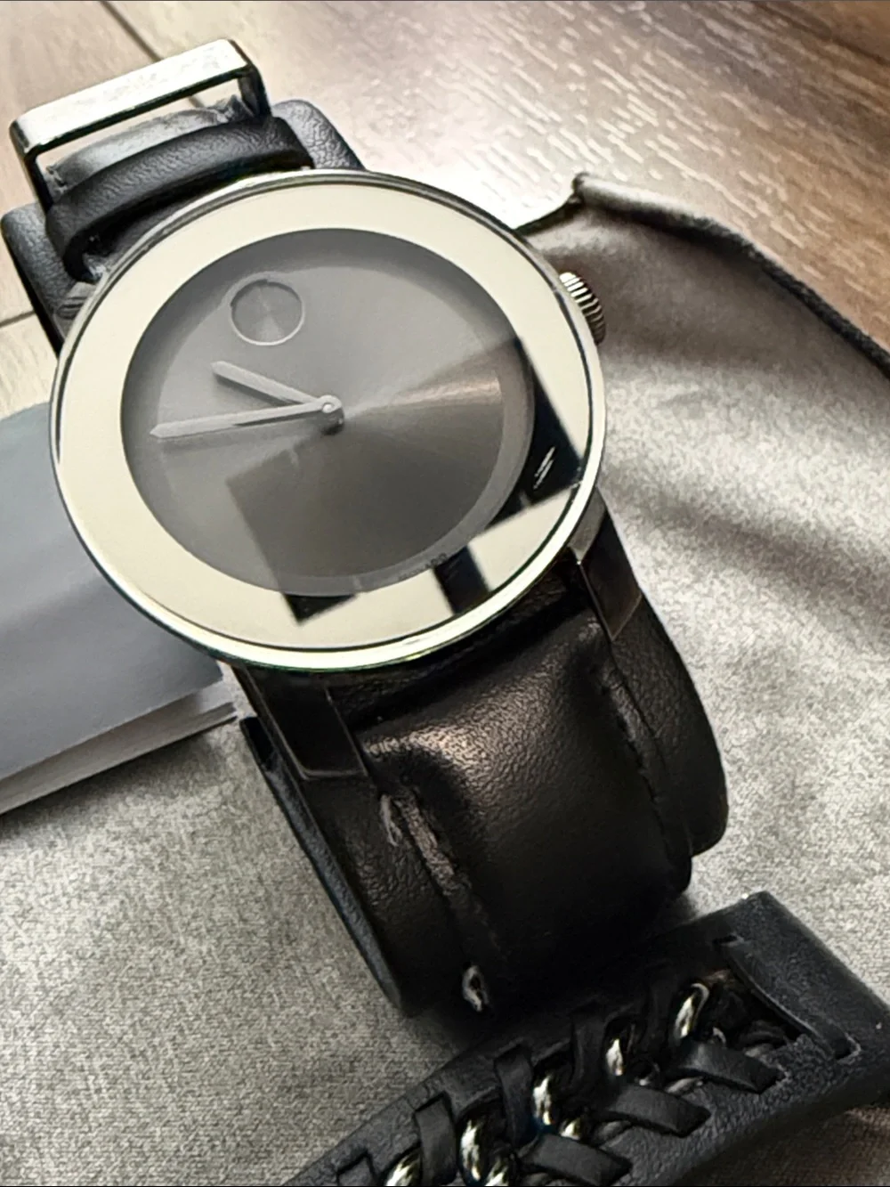 Movado Black Watch Gift Box with White Logo
